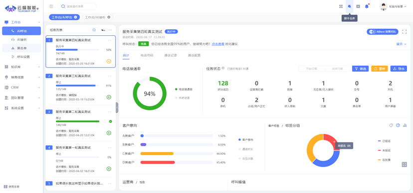 云蝠智能AI客户联络中心
