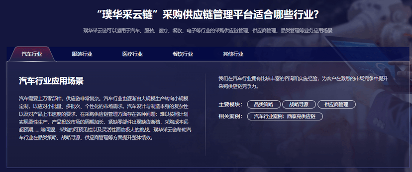 璞华采云链SRM系统