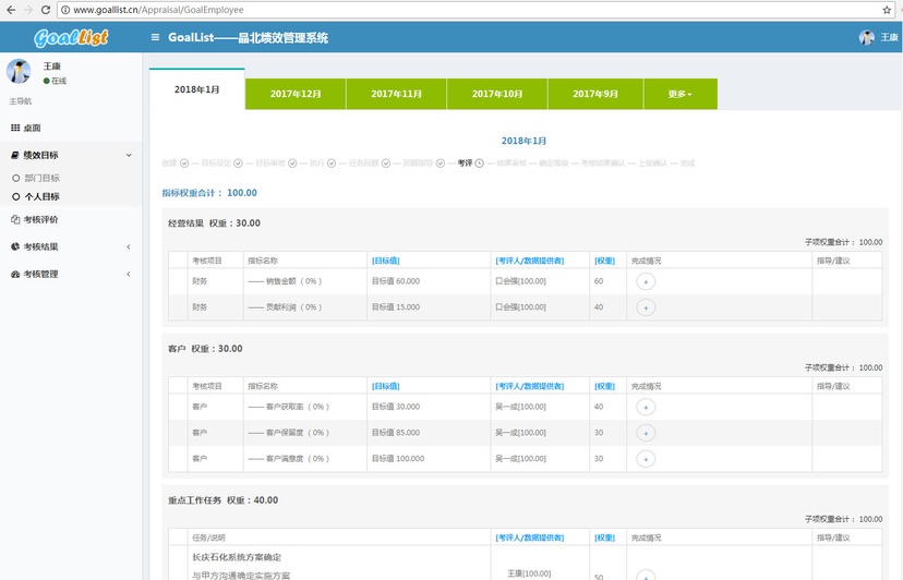 晶北绩效管理系统